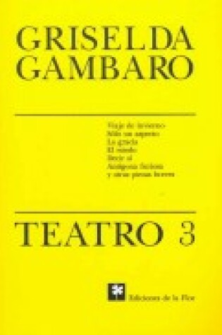 Cover of Gambaro - Teatro 3