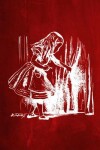 Book cover for Alice in Wonderland Chalkboard Journal - Alice and The Secret Door (Red)