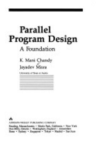 Cover of Parallel Program Design