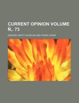 Book cover for Current Opinion Volume N . 73