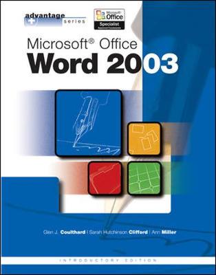 Book cover for Advantage Series: Microsoft  Office Word 2003, Intro Edition