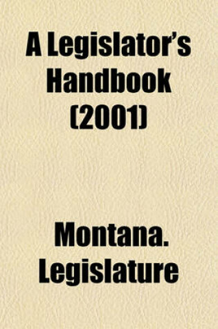 Cover of A Legislator's Handbook (2001)