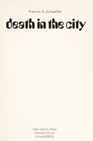 Cover of Death in the City