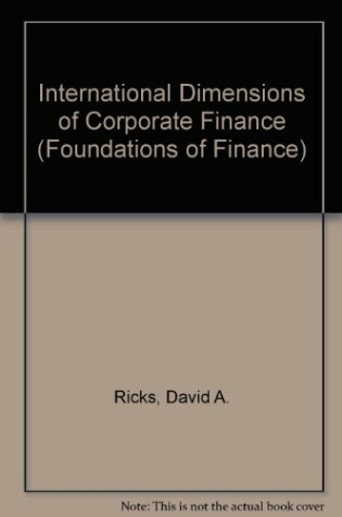 Cover of International Dimensions of Corporate Finance