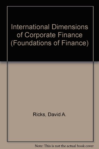 Cover of International Dimensions of Corporate Finance