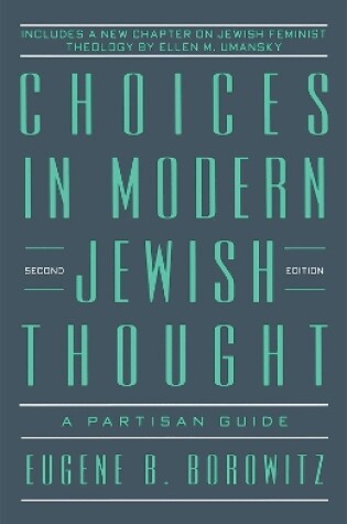 Cover of Choices in Modern Jewish Thought