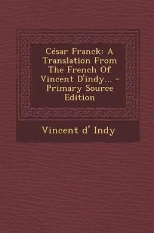 Cover of Cesar Franck