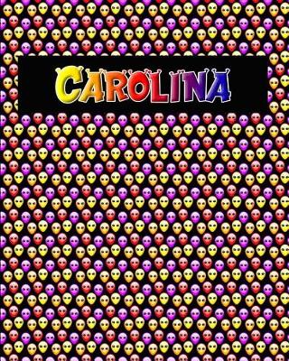 Book cover for 120 Page Handwriting Practice Book with Colorful Alien Cover Carolina