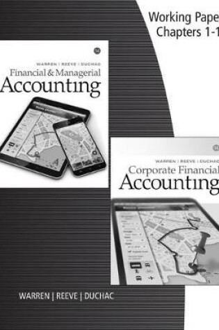 Cover of Working Papers for Warren/Reeve/Duchac's Corporate Financial  Accounting, 14th