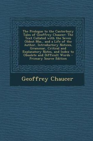 Cover of The Prologue to the Canterbury Tales of Geoffrey Chaucer