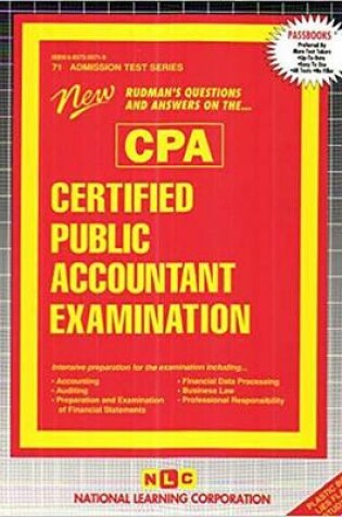 Cover of Certified Public Accountant Examination (CPA)