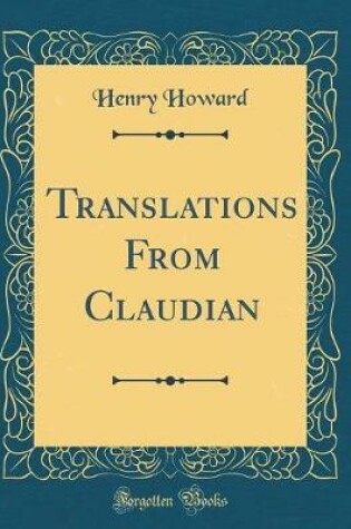 Cover of Translations From Claudian (Classic Reprint)