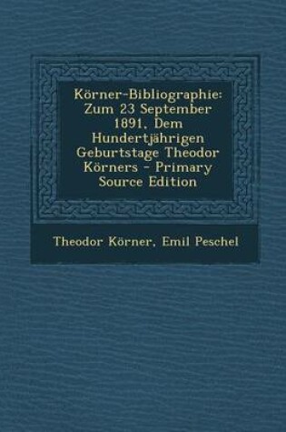 Cover of Korner-Bibliographie