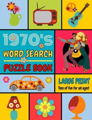 Book cover for 1970's Word Search Puzzle Book