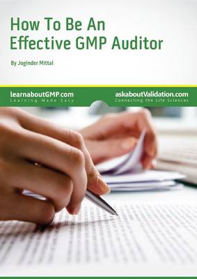 Book cover for How to be an Effective GMP Auditor