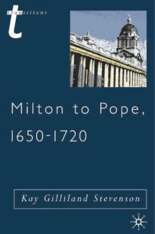 Cover of Milton to Pope, 1650-1720