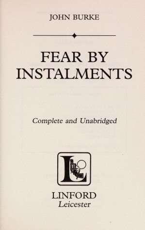 Book cover for Fear By Instalments