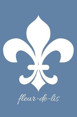 Book cover for fleur-de-lis - Blue Gray Lined Notebook with Margins