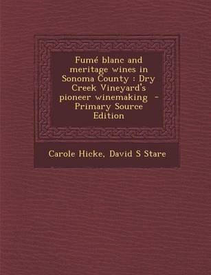 Book cover for Fume Blanc and Meritage Wines in Sonoma County