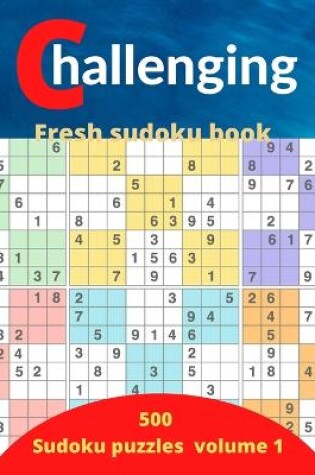 Cover of challenging fresh sudoku book volume 1