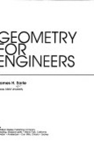 Cover of Geometry for Engineers