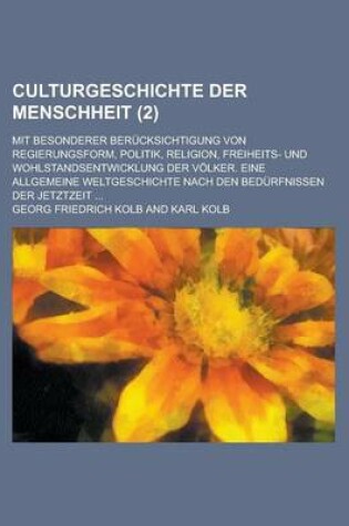 Cover of Culturgeschichte Der Menschheit (2)