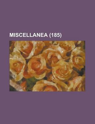 Book cover for Miscellanea (185)