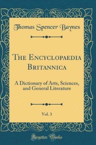 Cover of The Encyclopaedia Britannica, Vol. 3