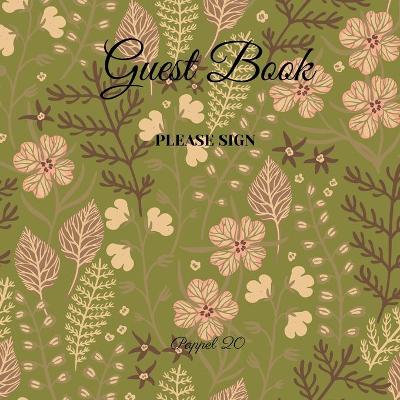Book cover for Guest Book- Floral Themed Act 2 - For any occasion - 66 color pages -8.5x8.5 Inch