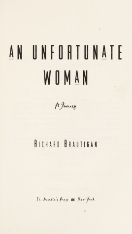 Book cover for An Unfortunate Woman: a Journey