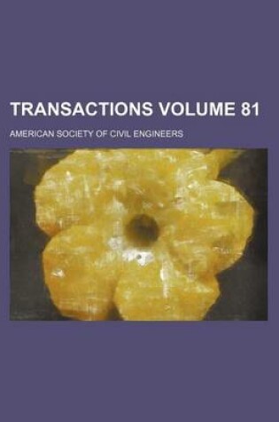 Cover of Transactions Volume 81