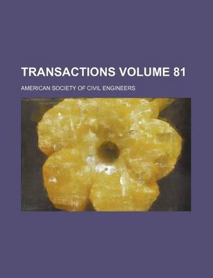 Book cover for Transactions Volume 81