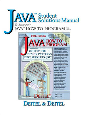 Book cover for Java Student Solutions Manual to accompany Java How to Program