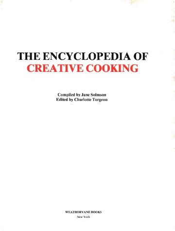 Book cover for Encyclopedia of Creative Cooking