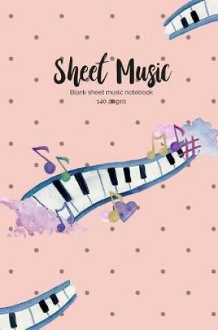 Cover of Blank Sheet Music Writing Notebook