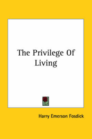 Cover of The Privilege of Living