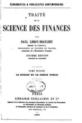 Cover of Traité de la Science des Finances - Tome Second