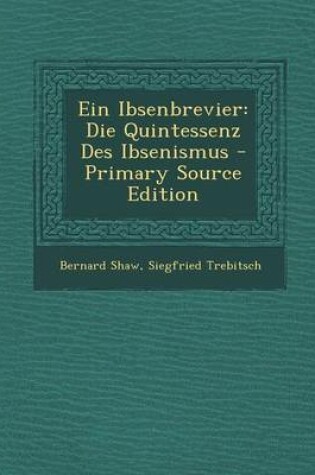 Cover of Ein Ibsenbrevier
