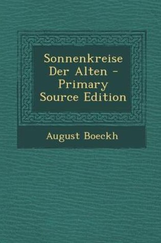 Cover of Sonnenkreise Der Alten