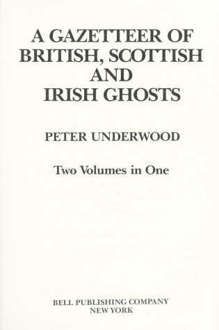 Cover of Gazetteer of British Scottish & Irish G