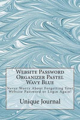 Book cover for Website Password Organizer Pastel Wavy Blue