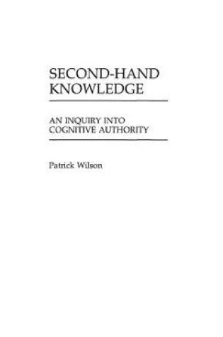 Cover of Second-Hand Knowledge