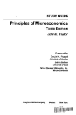 Cover of Microeconomics S/G