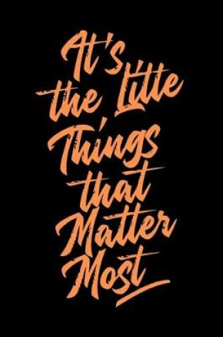 Cover of It's the Little Things that Matter Most