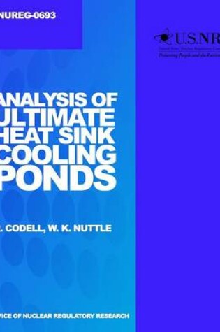 Cover of Analysis of Ultimate Heat Sink Cooling Ponds