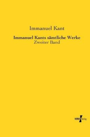 Cover of Immanuel Kants samtliche Werke