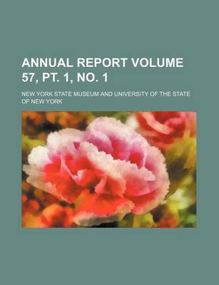 Book cover for Annual Report Volume 57, PT. 1, No. 1