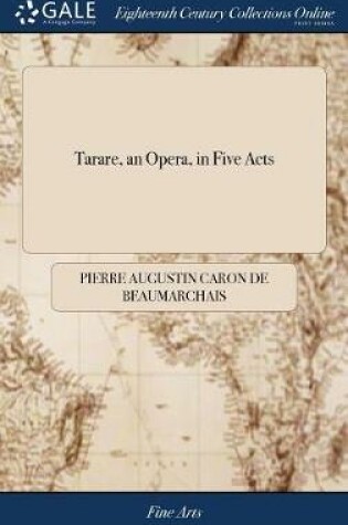 Cover of Tarare, an Opera, in Five Acts