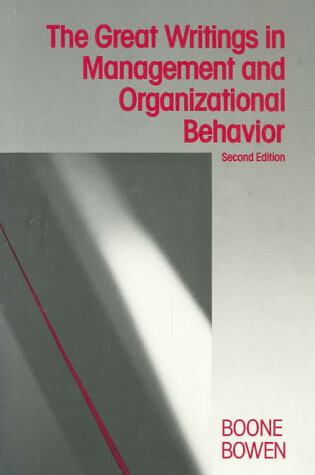 Cover of Great Writings in Management and Organizational Behavior