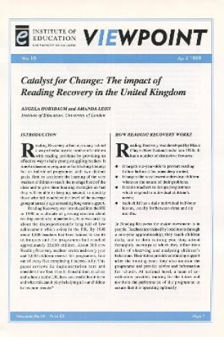 Cover of Catalyst for Change